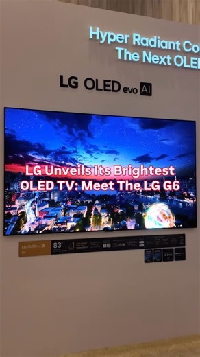 LG’s newest OLED TV is even brighter than last years. Here’s what you need to know about the LG G6 OLED TV 📺 #lgg6 #lgoledtv #lifesgood #oledtv #ces2026 | CNET