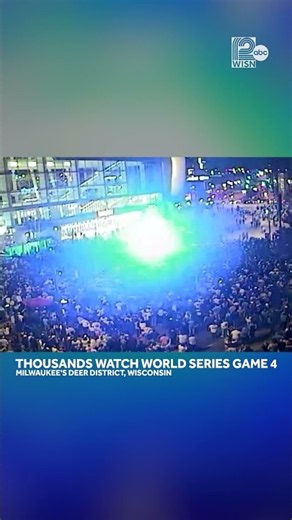 Thousands gather in Milwaukee's Deer District to watch Brewers go for World Series title