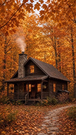 Cozy Autumn Cabin in the Woods: The Ultimate Fall Vibes