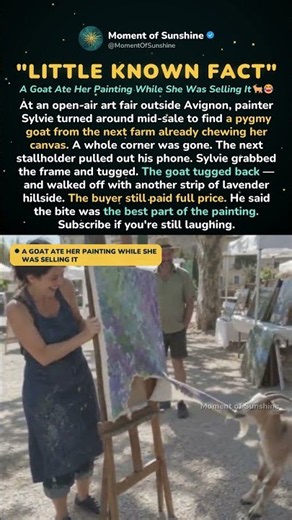 A Goat Ate Her Painting While She Was Selling It 🐐😂