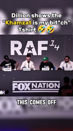 Dillion Shows The Khamzat Is My Bit*h Tshirt 🤣🤣🤣
