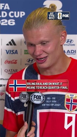 Erling Haaland spoke to Katie Shanahan on Norway's historic win to advance to the Quarterfinals 🇳🇴