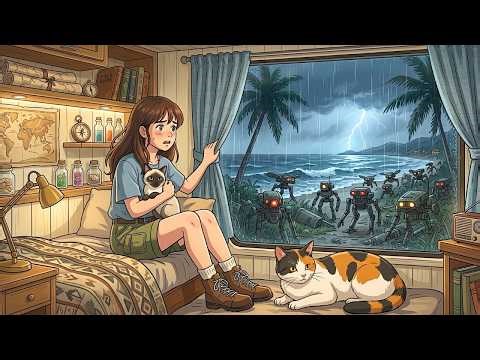 Cooking and Relaxing Inside a Motorhome During a Robot Apocalypse | Ghibli Cozy Time