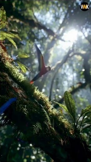 Jungle Birds Explosion 😳🦜 | Cinematic Rainforest Magic (4K) #nature #amazonjunglekarahasya