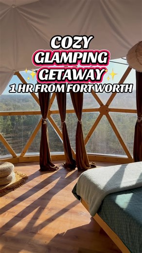 ✨🏕️ COZY GLAMPING GEODOME AN HOUR FROM FORT WORTH // ROMANTIC GETAWAY SOLO NATURE TRIP 🌲✨ #TexasLoveList #FortWorthLoveList // Just an hour away from Fort Worth, @skyboxcabins is the perfect romantic glamping getaway or solo adventure. 🏕️ We stayed in The Oasis, a Mediterranean-style geodome with a private hottub, pool, indoor/outdoor shower and kitchen. There’s a covered patio and beautiful nature views. 🌲 They also have 5 other cabins on this 50-acre property. Book your cozy stay and… Add 