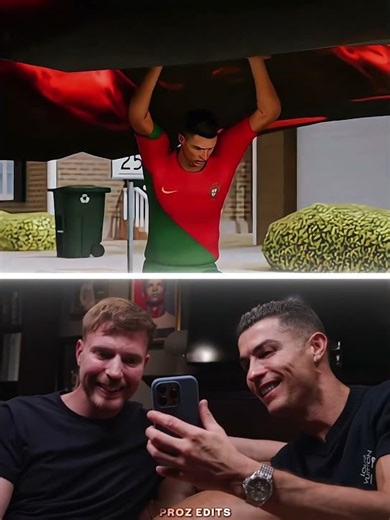 Ronaldo's And Mr Beast React To Ronaldo's Animation🗿🥶 #football #messi #ronaldo #neymar #cr7 #mbappe