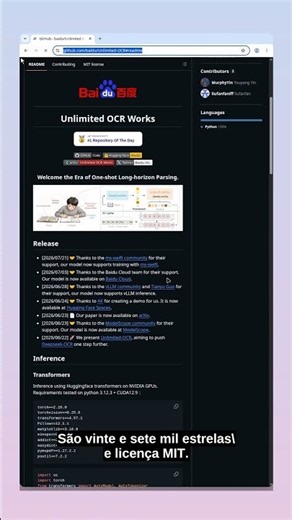 Unlimited-OCR da Baidu: PDF inteiro no OCR em uma passada