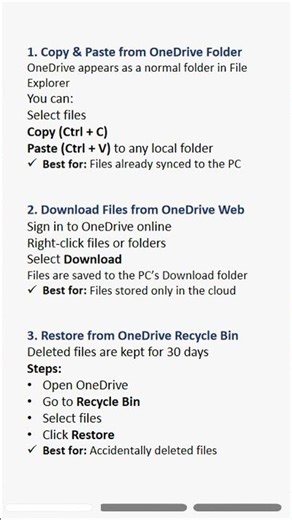 Restore OneDrive files to your Windows 10/11 PC fast and safely. #onedrive #windows11 #windows10