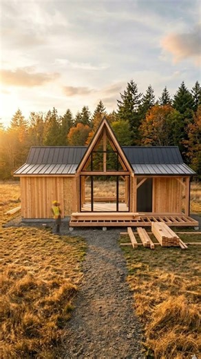 Timber Haus Tiny House Built From Scratch | Black Metal & Cedar Full Build Timelapse #arquitectura