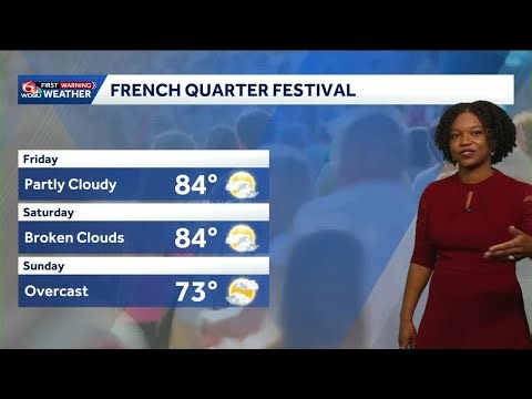 Warm weather continues until a weekend cold front in your New Orleans forecast