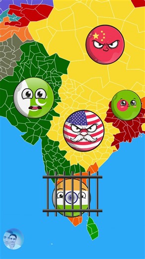 China and Pakistan Attacked India #shorts #countryballs #country