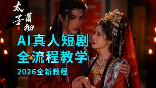 AI短剧生成教程（2026AI教程零基础入门到精通）AI视频生成+AI漫剧制作全教程+AI动漫+即梦AI教程+ComfyUI教程+AI动画+minimaxh3