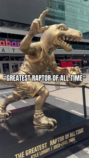 Kyle Lowry’s new statue that will be inside Scotiabank Arena this season 🦖 (via JustEsBaraheni/X) #NBA #basketball #torontoraptors #raptors #kylelowry