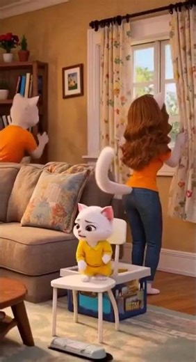 Meow’s Ball Explodes, Parents Save Day 🐱#shorts #ball #story