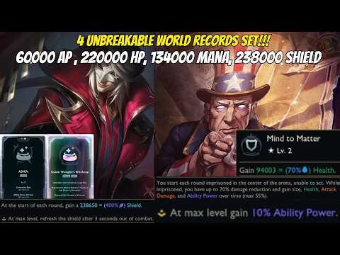 4 World Records in ONE Game 60,000 AP 220,000 HP 238,000 Shield