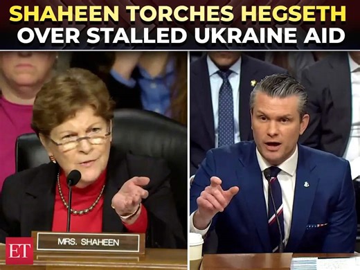 'What is this justification?': Sen Shaheen grills Hegseth over delays in Ukraine aid | Heated hearing