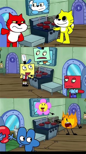 Mr. Krabs Gets Furious: Scratch x Sprunki x BFDI | FNF Fun! #fnf #shortviral #sprunki