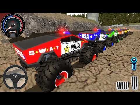 Juegos De Carros - Police Monster Trucks Impossible Driver #2 - Car Extreme Racing Android Gameplay