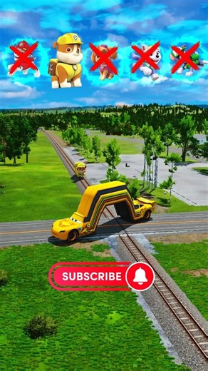 small & Big cartoon new train 🆚 cartoon big car and unbelieve this game #viral #shortsfeed