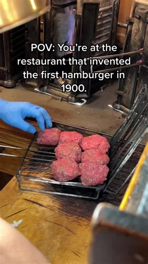 THIS CONNECTICUT RESTAURANT INVENTED THE HAMBURGER! 📍Louis Lunch in New Haven! 🍔 #DEVOURPOWER #fyp #foryou #connecticut #burger