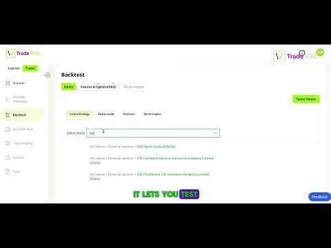Backtest Demo | TradeVed