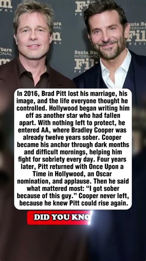 How Bradley Cooper saved Brad Pitt's life