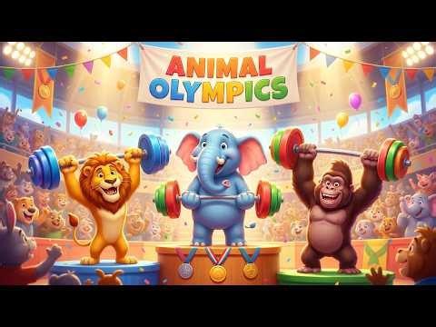 ABC Safari Olympics Animal Song | Fun Weightlifting for Kids