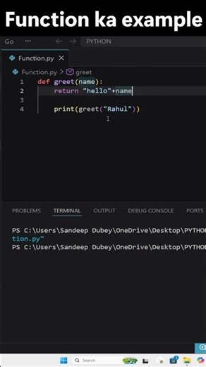 Dynamic Greeting Function | Function ka example in Python