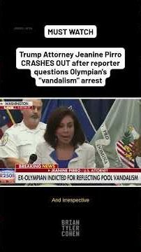 Trump Attorney Jeanine Pirro CRASHES OUT after reporter questions Olympian's "vandalism" arrest