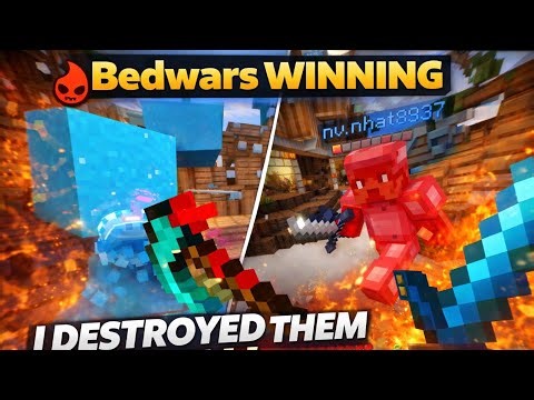 Minecraft Bedwars Intense Fight | Easy Bed Break & Win 🛏️⚔️