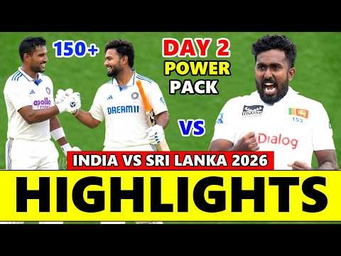 India vs Sri Lanka 2nd Test Match Day 2 Highlights 2026 | Ind vs Sl Highlights