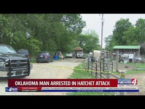 Oklahoma man arrested in hatchet attack