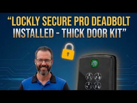 Security Expert Wayne Winton Biometric Lockly Secure Pro Deadbolt Installed Oversized Thick Door 🔥