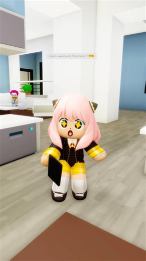 Anya did the cute trend with her mom 🤩 #roblox #shorts