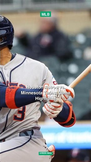 Houston Astros vs. Minnesota Twins: Game Highlights #shorts