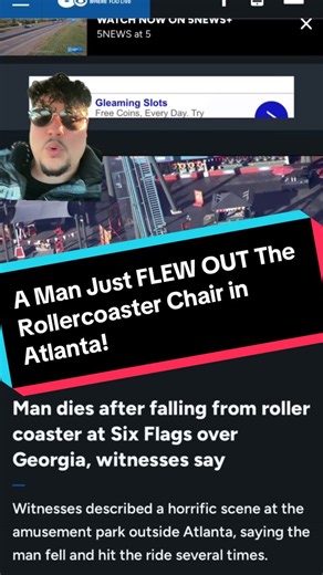 🚨🚨BREAKING: A man just fell out of the Goliath roller coaster at Six Flags over Georgia in Atlanta. #atlanta #sixflags #news #georgia #atl