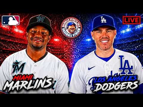 ⚾ Los Angeles Dodgers vs Miami Marlins LIVE 🔴 | MLB Watch Party ⚾ (Play-by-Play & Reactions)
