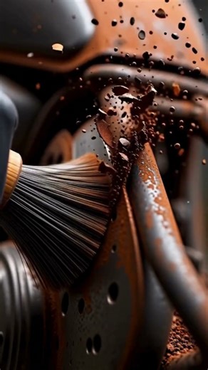 Satisfying Rust Removal ASMR: Ultra Slow Motion Wire Brush Explosion! 🔥