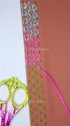 Elegant fashion embroidery ideas! #embroidery #diy #shorts