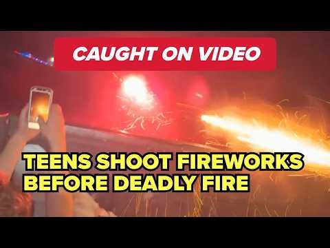 Video shows suspect firing fireworks before Chelan Hills fire