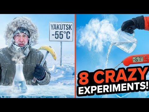 8 Crazy Experiments at -55°C, -67°F (The coldest city in the World: Yakutsk)
