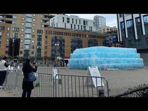 WATCH LIVE: Fans gather at ice sculpture teasing release of new Drake album