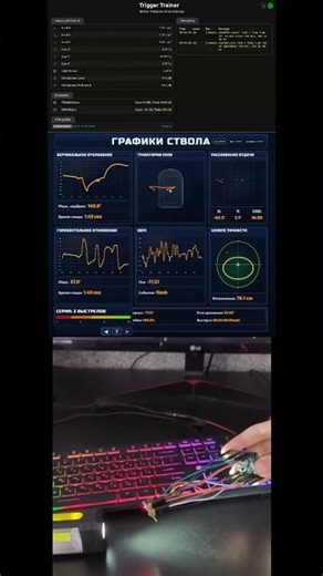 Prototype shooting training device for measuring barrel deflection angle by muzzle flash and sound