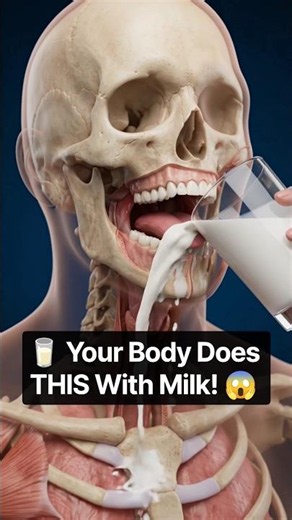 🥛 What Happens Inside Your Body When You Drink Milk? 🧬 #Shorts#Milk #HealthFacts #Nutrition