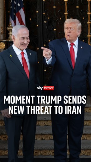 Donald Trump says if Iran "builds up again" the United States "will knock the hell out of them". It follows US strikes on the Fordow nuclear site in June. Read more: https://trib.al/zKni7aI #US #DonaldTrump #Iran | Sky News