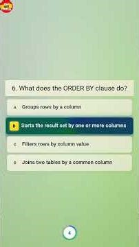SQL Beginner Quiz #Shorts