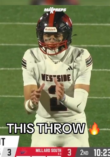 WHAT A DOT (via @NFHSNetwork) #fridaynightlights #highschoolfootball #football #quarterback #qb