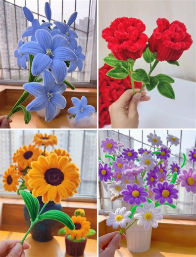 Easy DIY Pipe Cleaner Flower Crafts for Kids :) | Quilling Made Easy