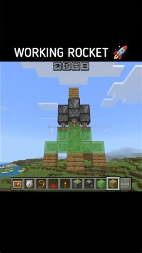 Minecraft Rocket Trick That Actually Works! 🚀🤯 #shorts