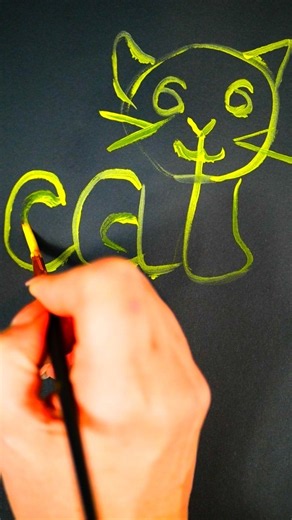 Draw a Cute Cat from Numbers and Letters for Kids 🐱 Easy Creative Drawing #kids #drawing #art